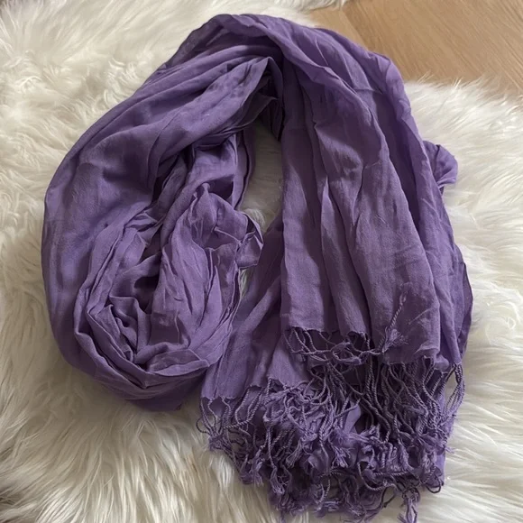 Lilac purple scarf - Picture 4 of 5